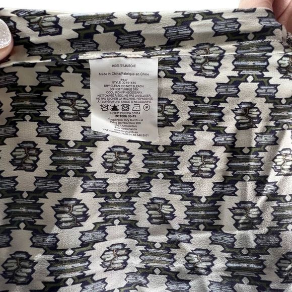 Tory Burch Womens Silk Ballet Crystals Abstract Shift Dress Multi-Color Medium - Picture 9 of 14